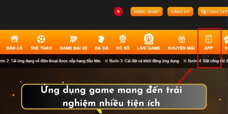 Ứng dụng game mang đến trải nghiệm nhiều tiện ích