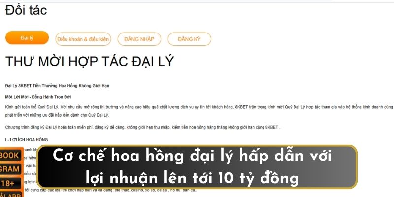 Cơ chế hoa hồng đại lý hấp dẫn với lợi nhuận lên tới 10 tỷ đồng