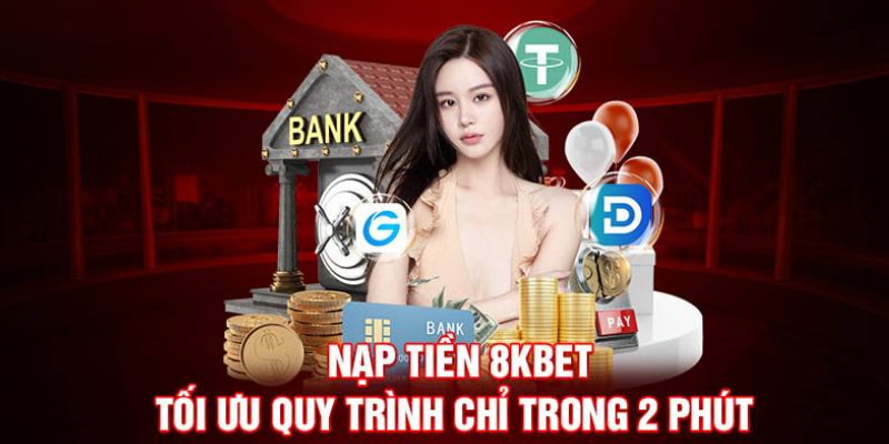 Nạp tiền 8KBET bằng cách quét mã QR thụ hưởng trên app mobile banking